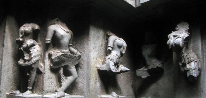 Remains of the sculptures