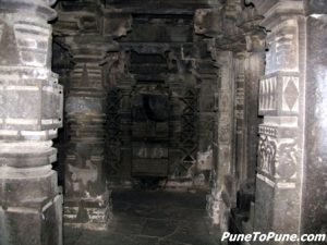 Corridor with ornamented pillars