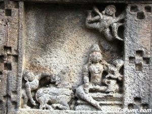 Krishna Leela : Radha Krishna & flying Garuda