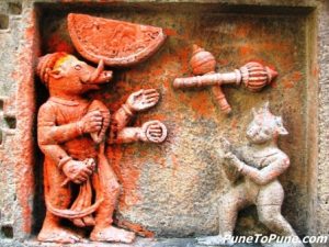 Vishnu-Avatar : Varaha (fighting with demon Hiranyaksha)